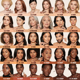 Charlotte Tilbury product label and ingredients highlighting skincare benefits and radiance