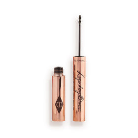 Charlotte Tilbury front packaging showing dark brown brow gel and branding for polished brows