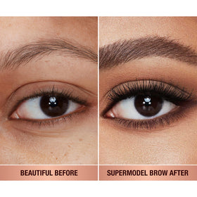 Charlotte Tilbury gel texture swatch illustrating buildable tint and feathered finish
