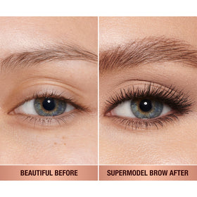 Charlotte Tilbury gel texture swatched on skin showing buildable warm tint