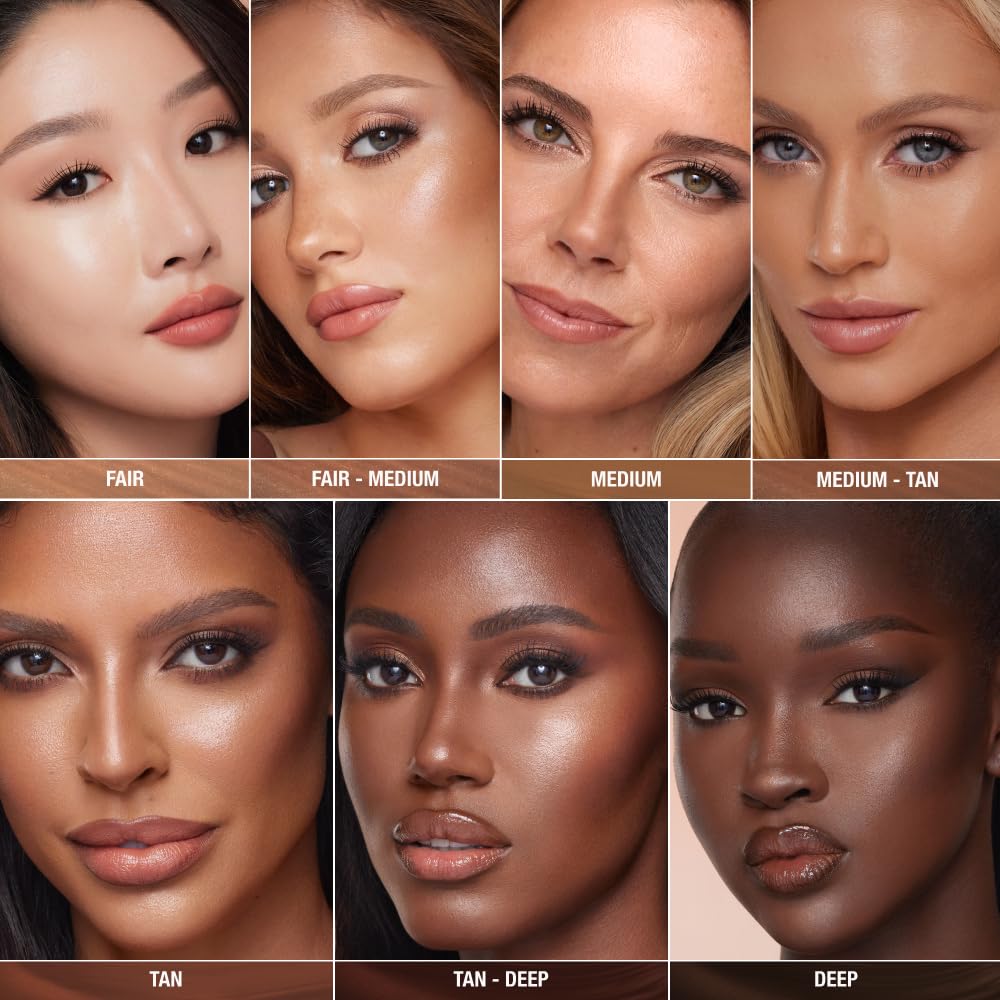 Charlotte Tilbury lifestyle dressing table shot conveying everyday glamour and use