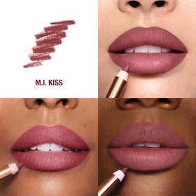 Charlotte Tilbury pencil tip close-up demonstrating creamy glide and fine-point control