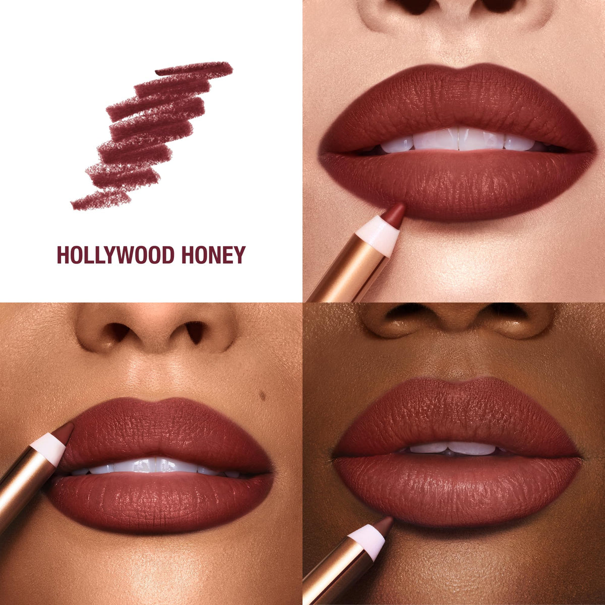 Charlotte Tilbury tip close-up showing creamy texture for smooth, tug-free application