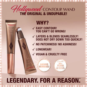 Charlotte Tilbury liquid contour texture swatched showing blendable, buildable finish benefit