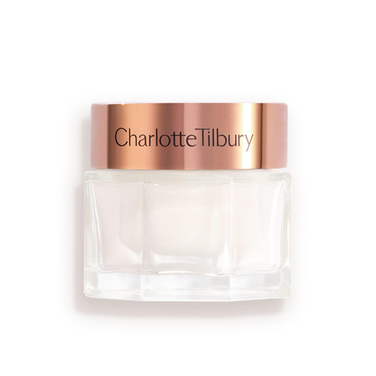 Charlotte Tilbury front jar shot showing elegant packaging and hydration benefit