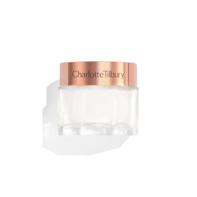 Charlotte Tilbury jar front view showing elegant packaging and daily moisturizer benefit