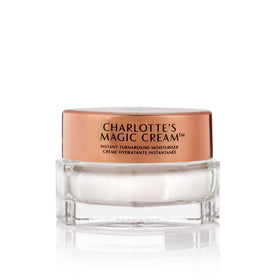Charlotte Tilbury travel jar front view showing elegant packaging and portability