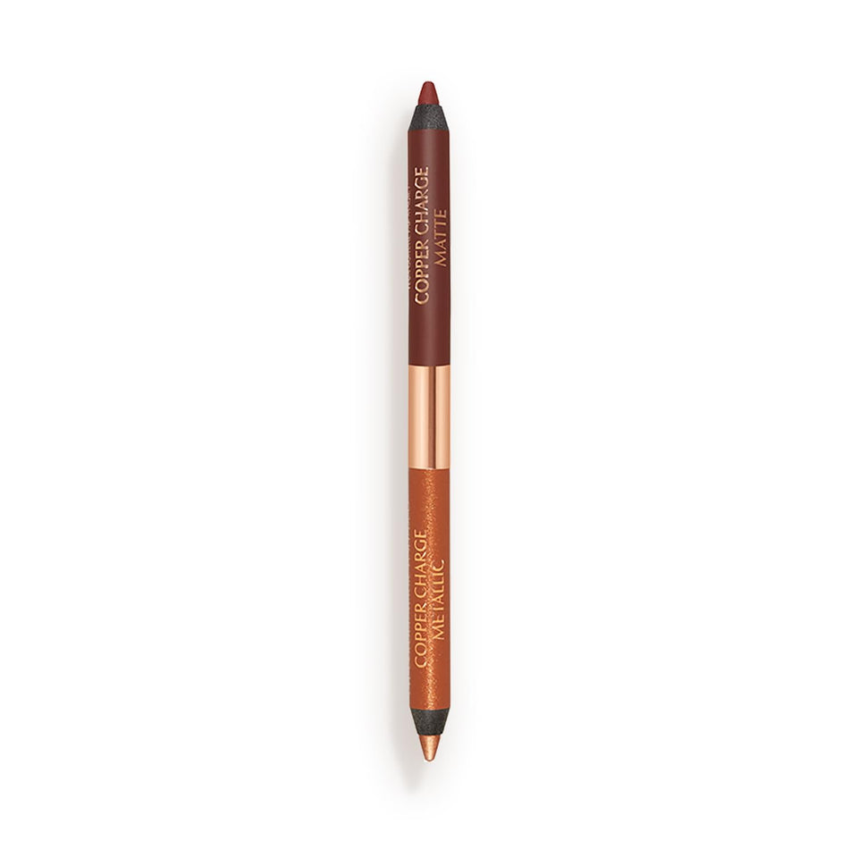 Charlotte Tilbury front packaging showing dual-ended eyeliner for easy travel and quick use