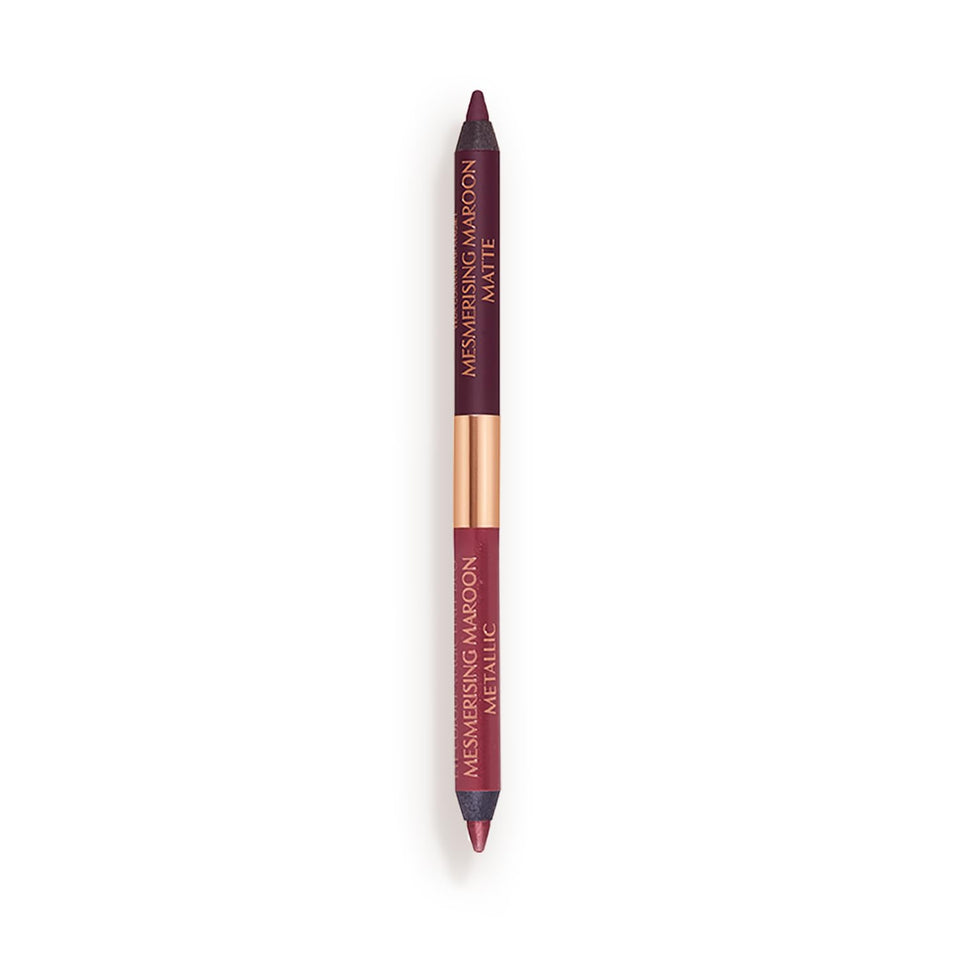 Charlotte Tilbury Magic Eyeliner front view showing both matte and metallic ends, ideal for defining and illuminating