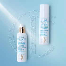 Charlotte Tilbury product staged with other skincare to show absorption support benefit