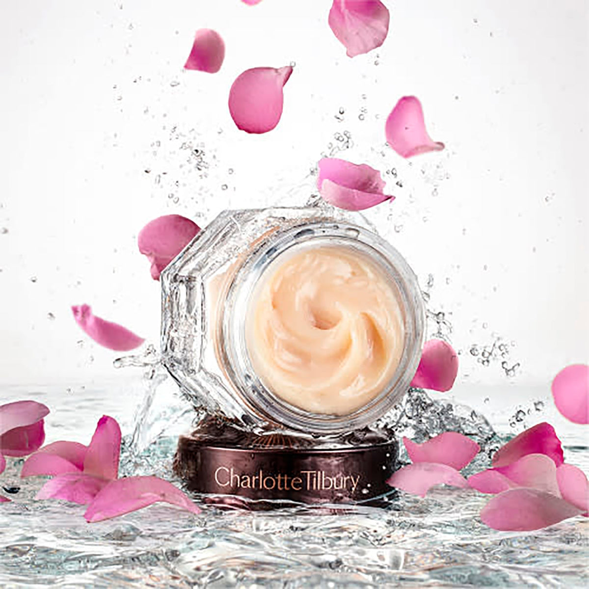 Charlotte Tilbury cream texture close-up highlighting rich balm for deep hydration