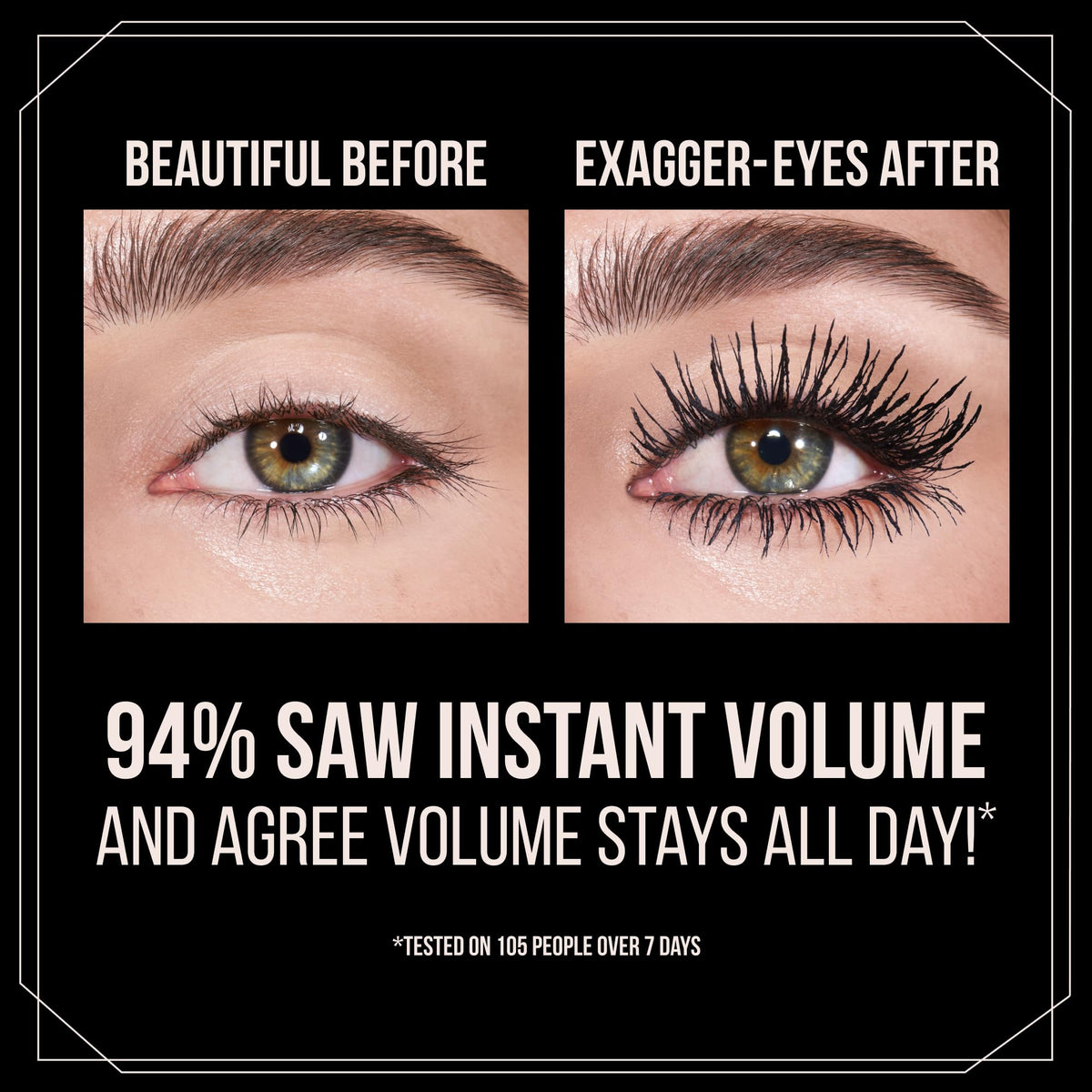 Charlotte Tilbury mascara swirled texture showing rich vinyl-black pigment