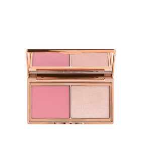 Charlotte Tilbury front compact showing sleek case and travel-ready benefit