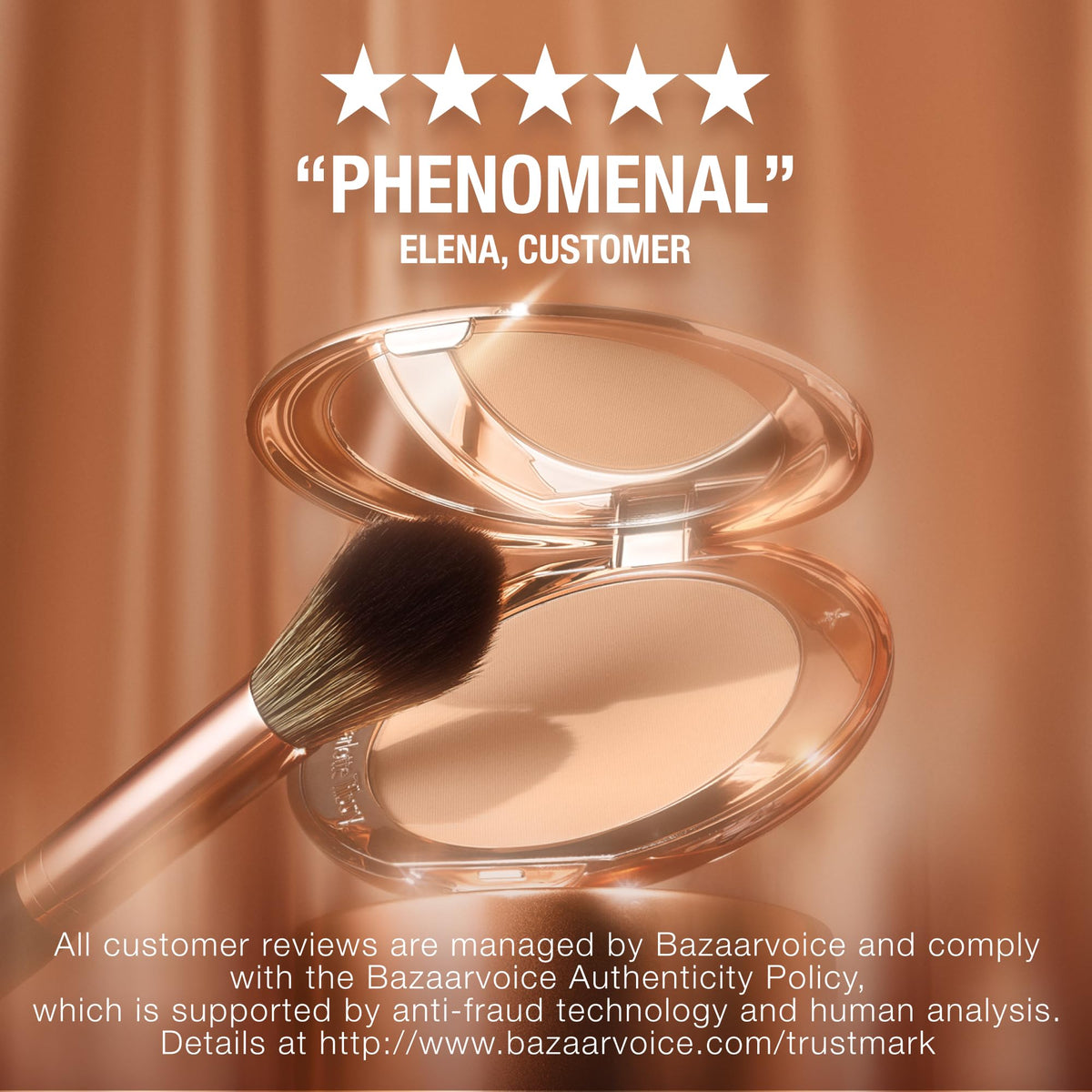 Charlotte Tilbury packaging label detail showing product information and refill design