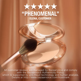 Charlotte Tilbury packaging label closeup showing shade information and ingredient cues