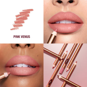 Charlotte Tilbury pencil tip close-up showing creamy texture and precise tip