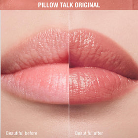 Charlotte Tilbury Pillow Talk open twist-up bullet revealing creamy tip for smooth application