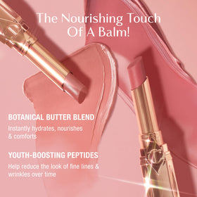 Charlotte Tilbury Pillow Talk applied to cheeks showing effortless blendability and glow