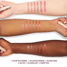Charlotte Tilbury ingredient display with butters and peptides highlighting nourishing benefit