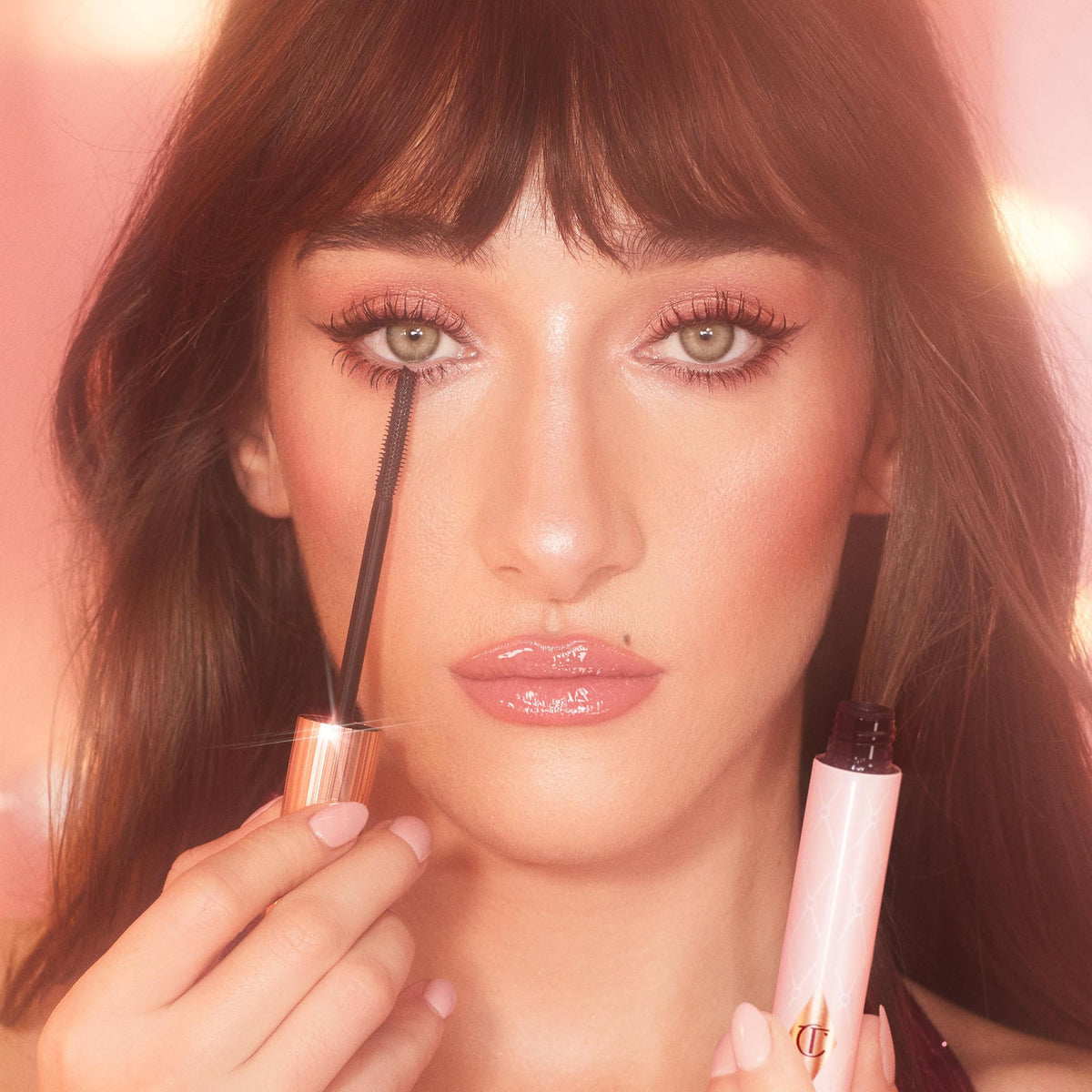 Charlotte Tilbury mascara texture swatch on paper showing smooth, non-clumping formula benefit