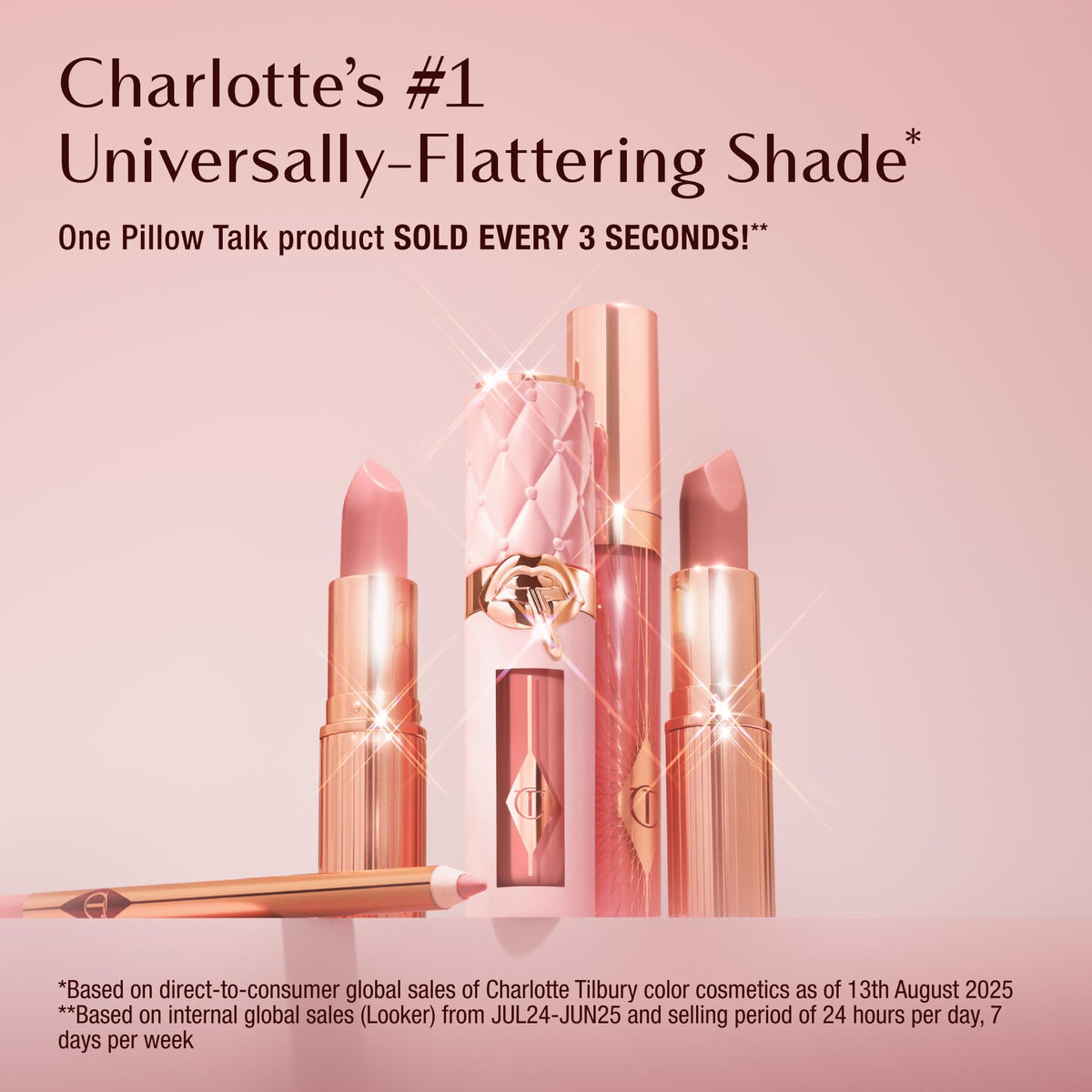 Charlotte Tilbury swatch of Pillow Talk Medium on forearm showing buildable color