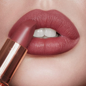 Charlotte Tilbury macro of creamy matte texture demonstrating smooth, non-drying finish