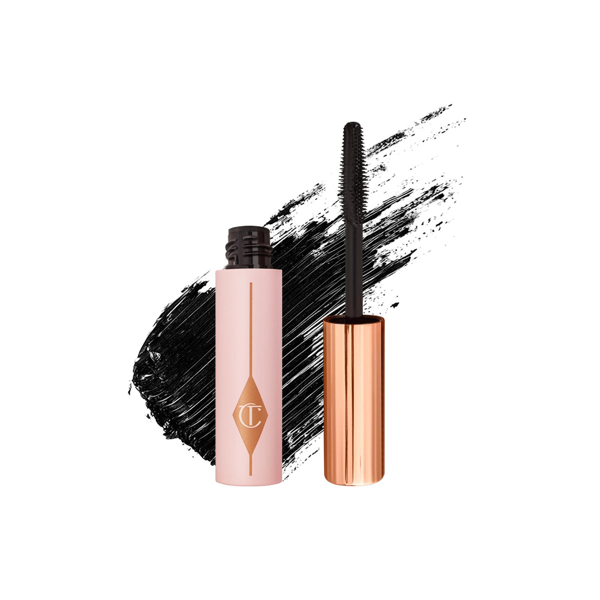 Charlotte Tilbury front packaging showing compact travel mascara and brand appeal