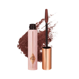 Charlotte Tilbury mascara tube front showing branding and shade for instant definition