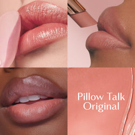 Charlotte Tilbury Pillow Talk balm texture close-up highlighting hydrating, dewy finish