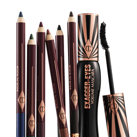 Charlotte Tilbury pencil beside Sensual Sunset palette highlighting pairing benefit