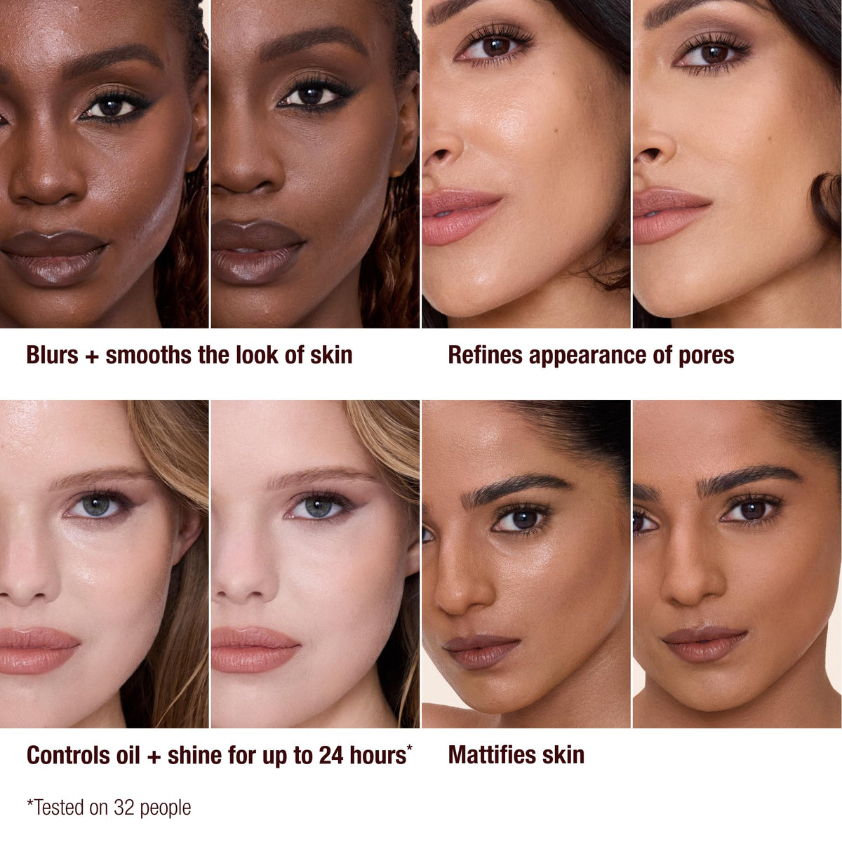 Charlotte Tilbury bottle held to show size and easy application