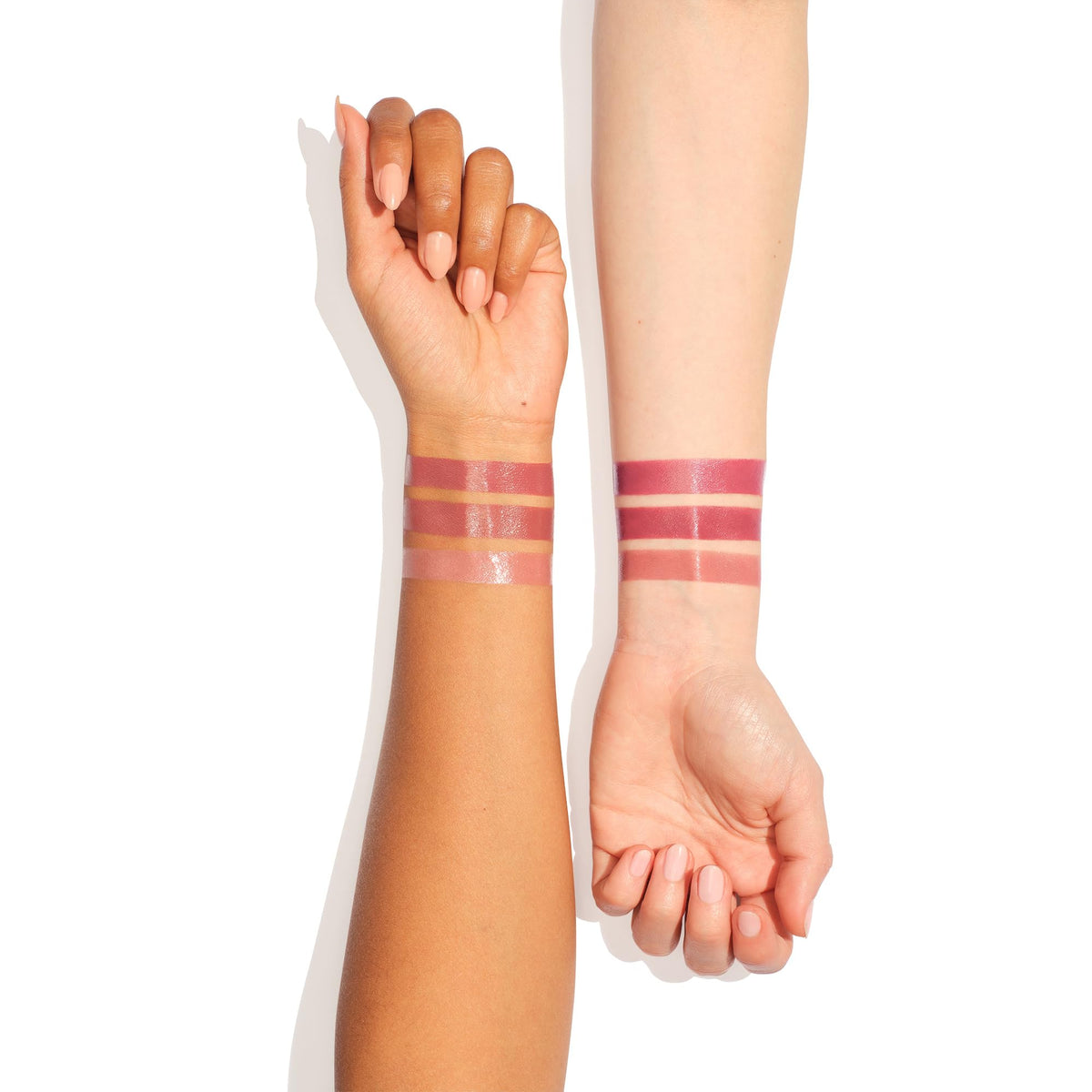Charlotte Tilbury shades comparison side-by-side demonstrating shade differences and layering options