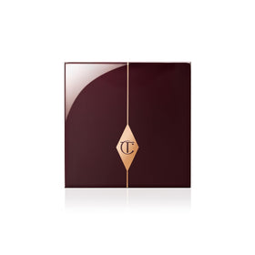 Charlotte Tilbury packaging label detail highlighting shade names and formula benefits