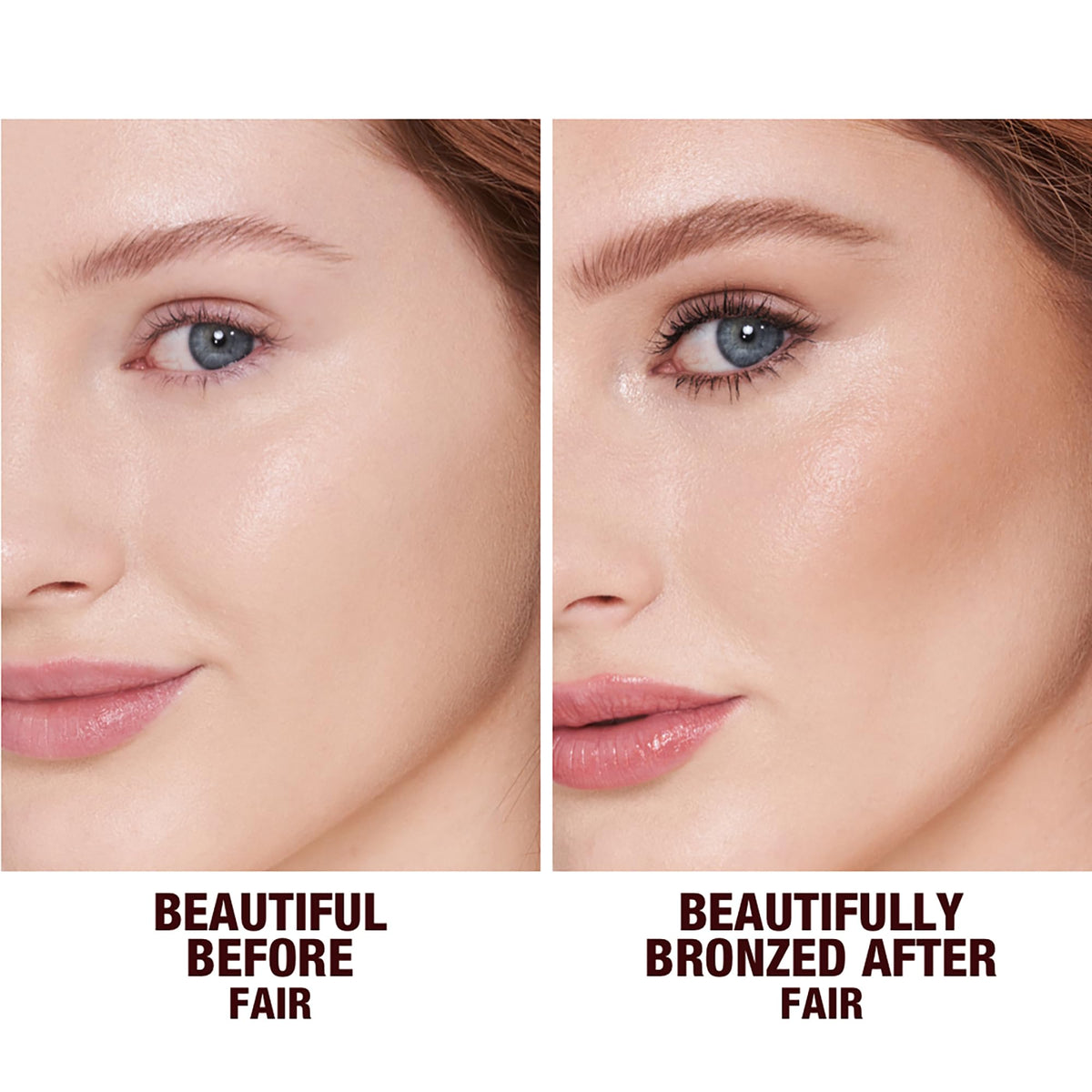 Charlotte Tilbury close-up of cream texture swiped to show blendability benefit