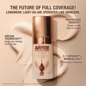 Charlotte Tilbury foundation texture close up showing smooth blendability