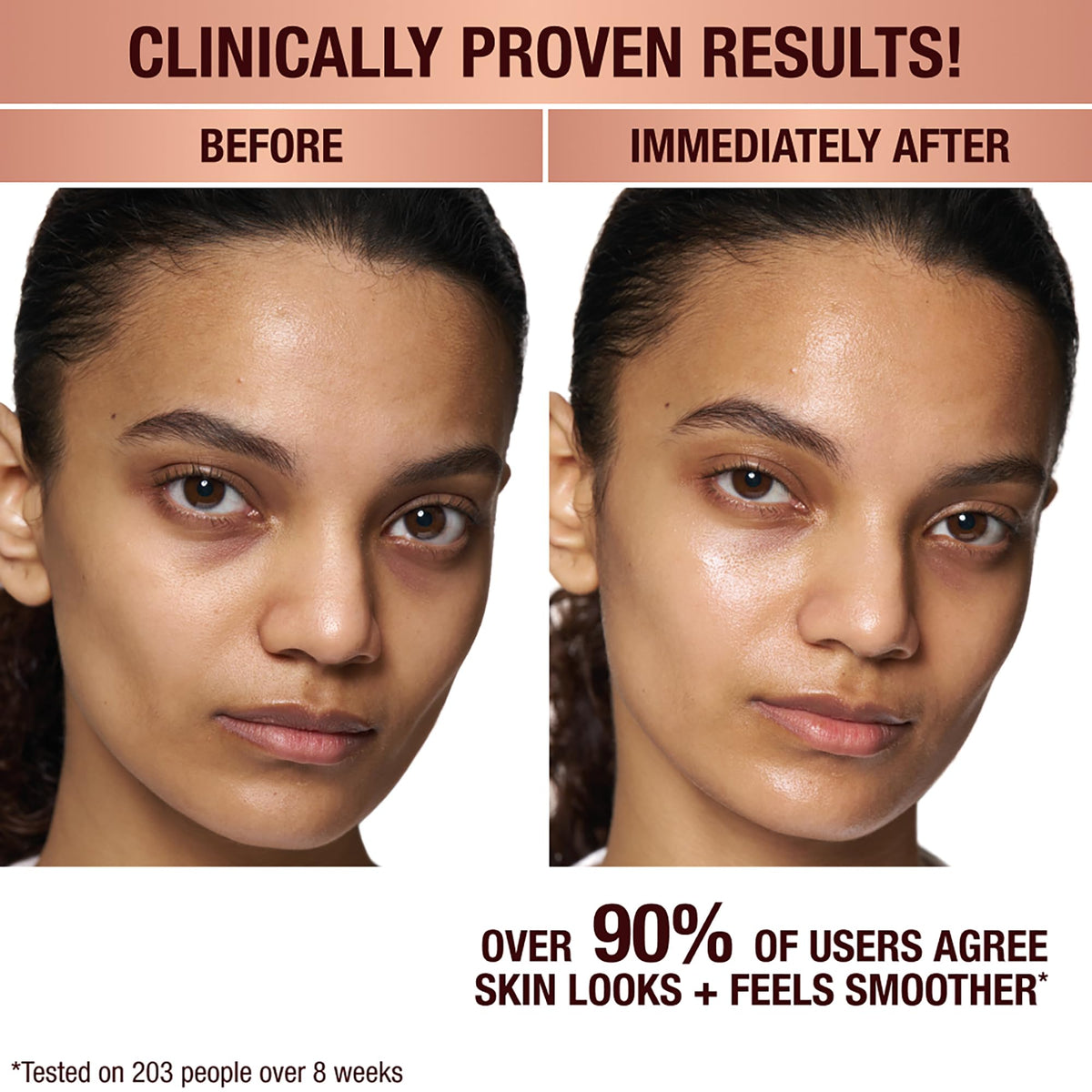 Charlotte Tilbury close-up texture demonstrating weightless, satin finish
