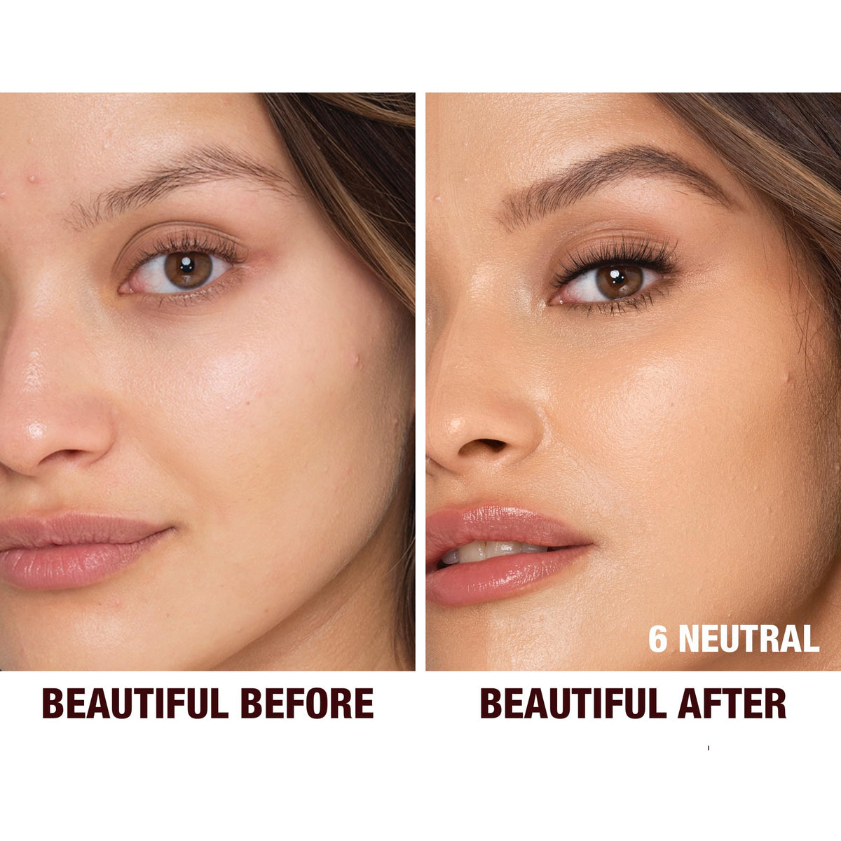 Charlotte Tilbury pump dispensing foundation texture for smooth application