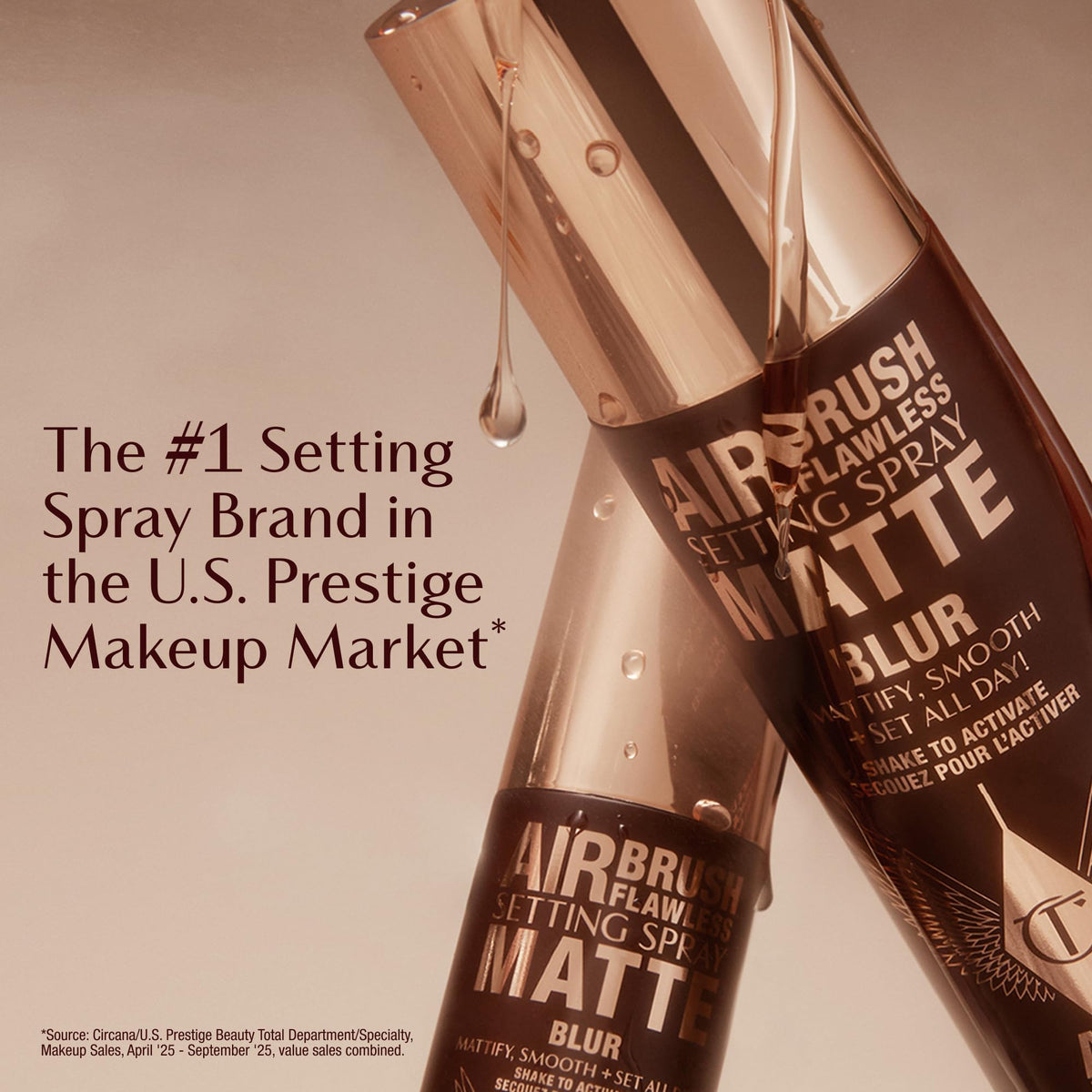 Charlotte Tilbury setting spray inside travel pouch for on‑the‑go touchups