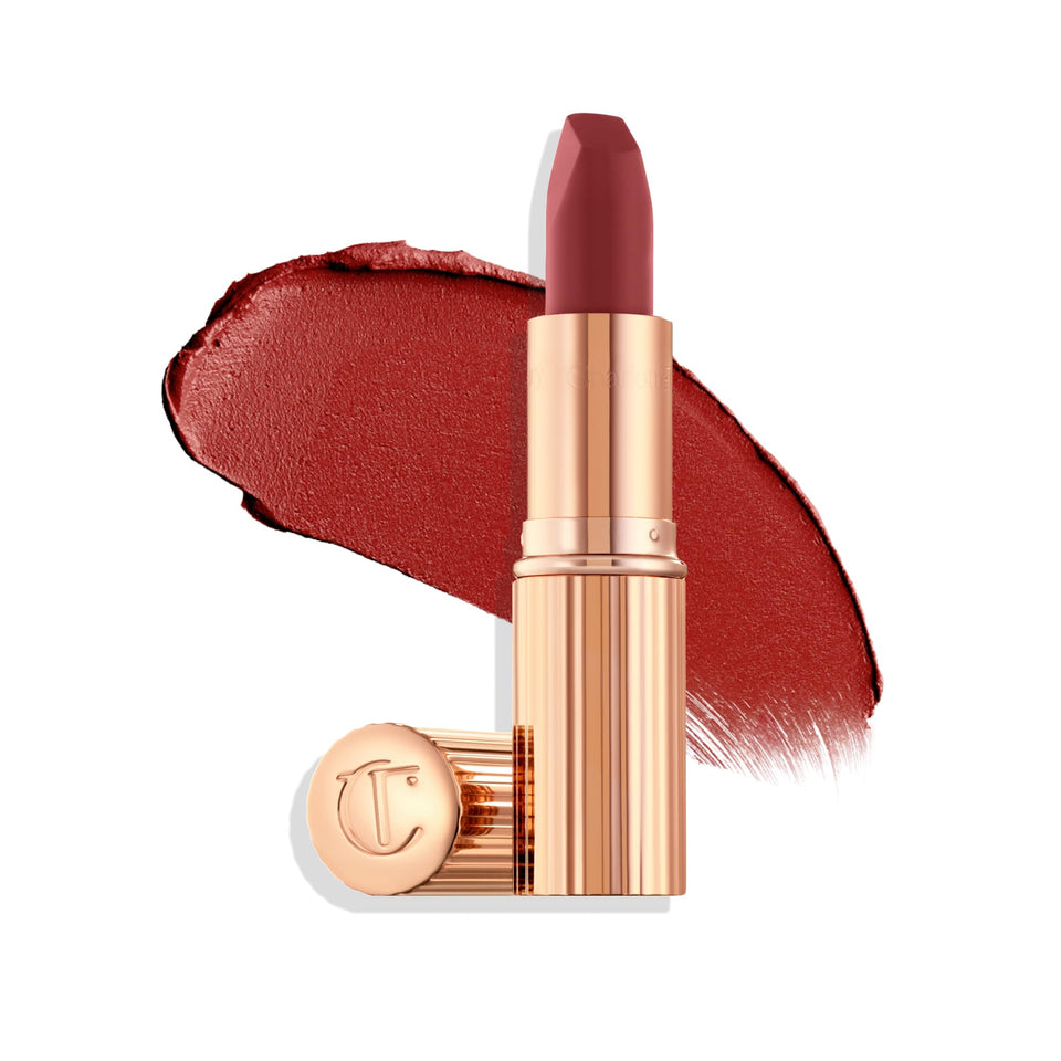Charlotte Tilbury front packaging showing elegant tube and shade