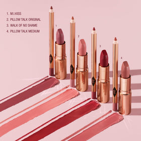 Charlotte Tilbury open tube revealing label and smooth lipstick surface
