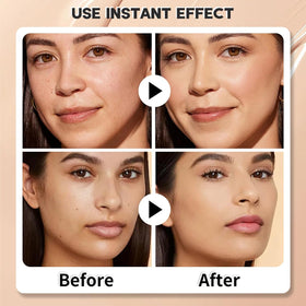 Charm Kiss foundation texture swatch revealing hydrating creamy finish and smooth blend benefit