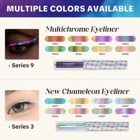 Charmacy Milano eyeliner applied along upper lashline for defined, long-lasting wear