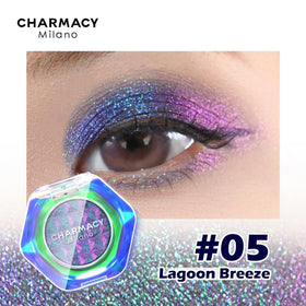 Charmacy Milano compact top label highlighting shade #05 and brand clarity