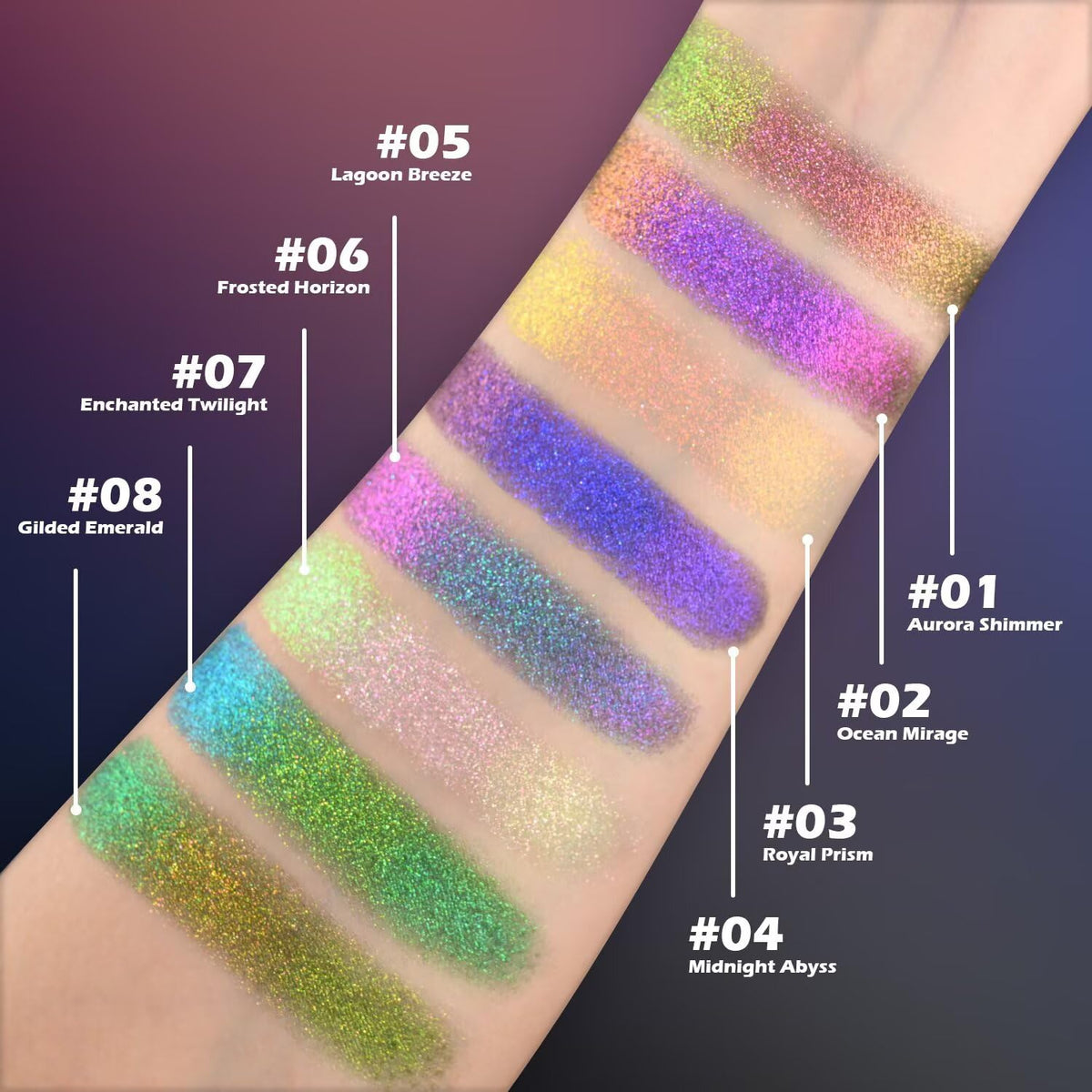 Charmacy Milano lifestyle shot with evening eye makeup showing shimmering effect