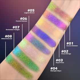 Charmacy Milano lifestyle shot with evening eye makeup showing shimmering effect