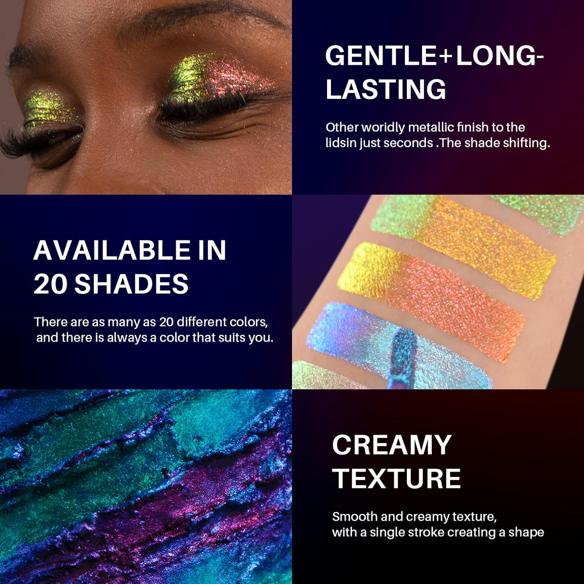 Charmacy model wearing subtle daytime duochrome showing natural dimension