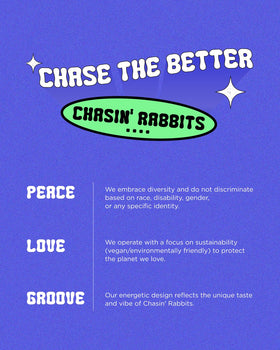 CHASIN' RABBITS in a cosmetic bag lifestyle shot for on-the-go refreshing benefit