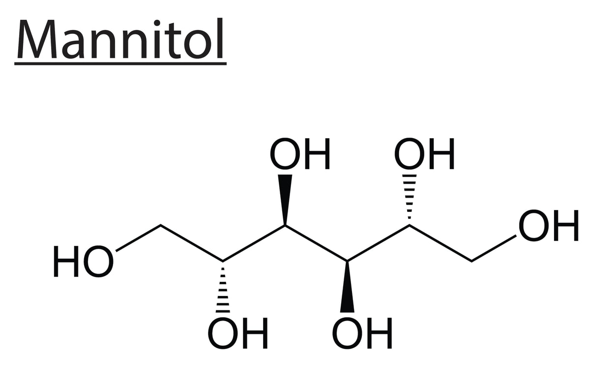 ChemCenter mannitol fine powder close-up, ultra pure texture for consistent lab measurements