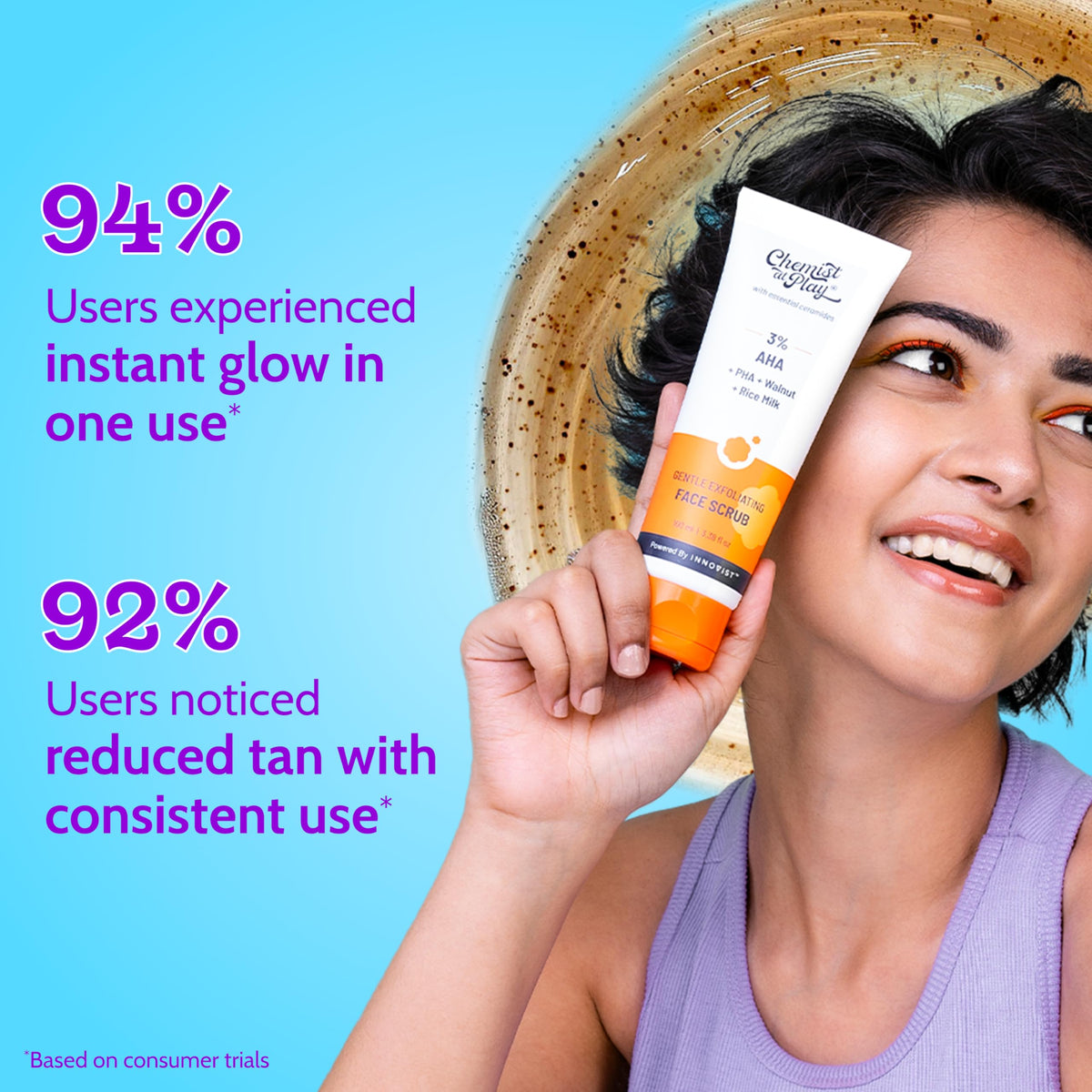 Chemist At Play product on bathroom shelf suggesting daily skincare routine