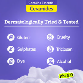 Chemist at Play packaging and ingredient list flatlay showing active acids and ceramides